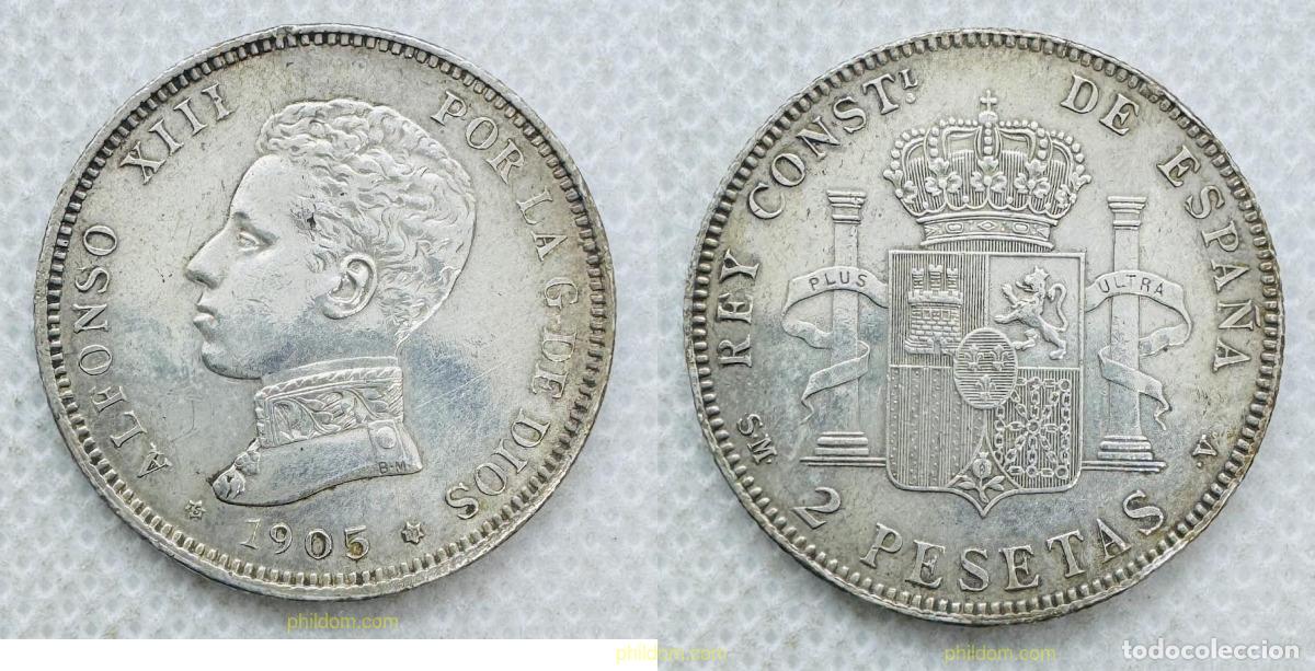 Monedas de Espa&ntilde;a: 5386 ESPA&Ntilde;A 1905 ALFONSO XIII - 2 PESETAS 1905 SMV