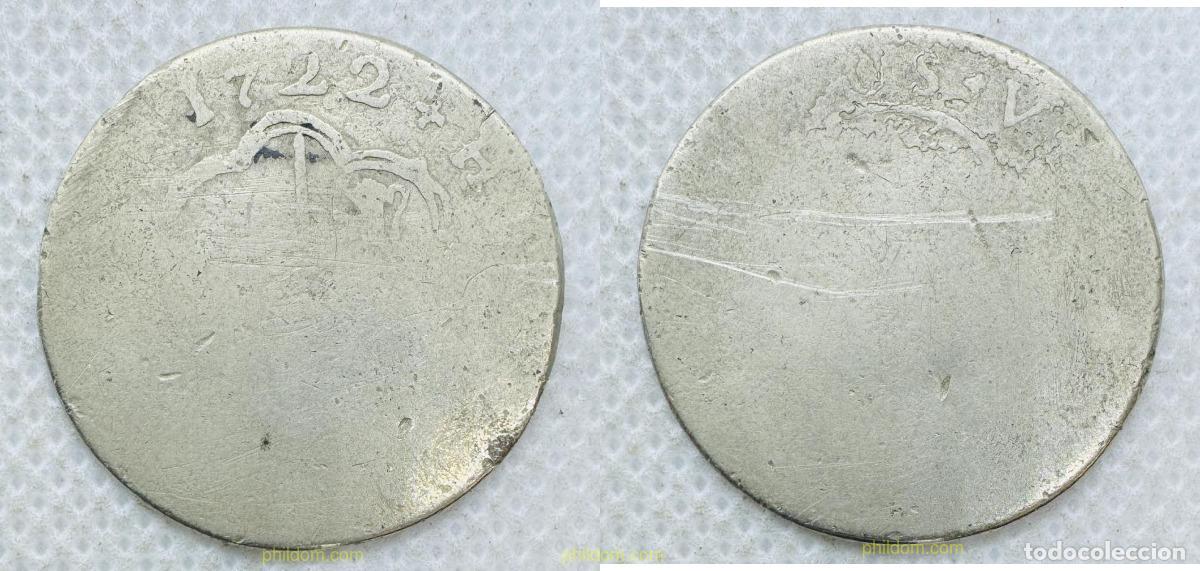 Monedas de Espa&ntilde;a: 5388 ESPA&Ntilde;A 1722 FELIPE V 2 REALES 1722 SEGOVIA F
