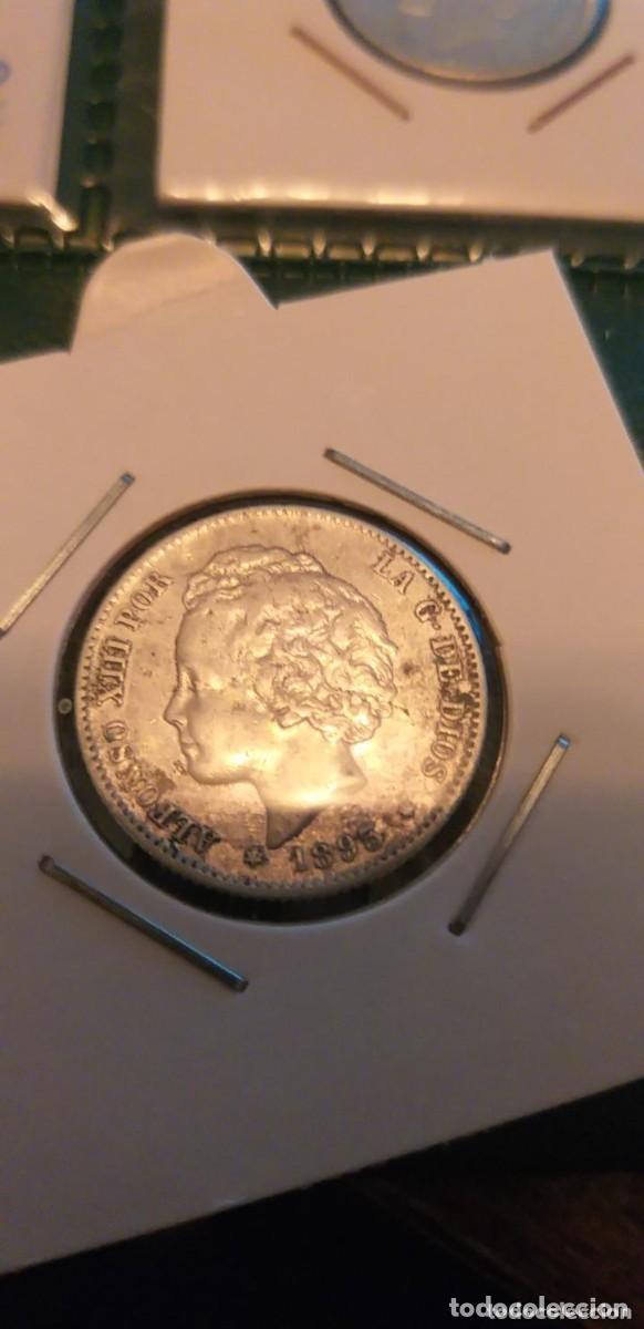Monete da Spagna: 1 PESETA 1893 ALFONSO XIII BUCLES