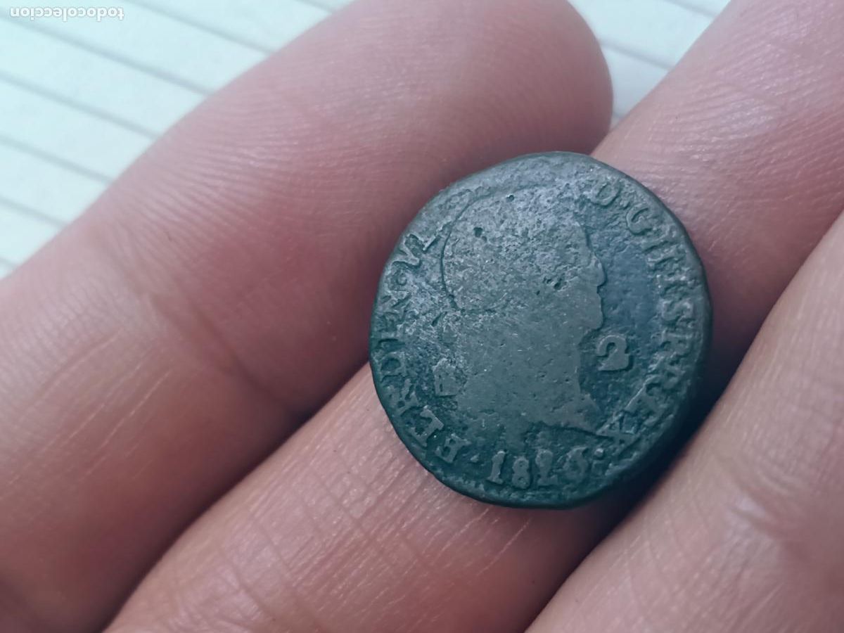 Monedas de Espa&ntilde;a: 2 maravedis de 1826 Fernando VII