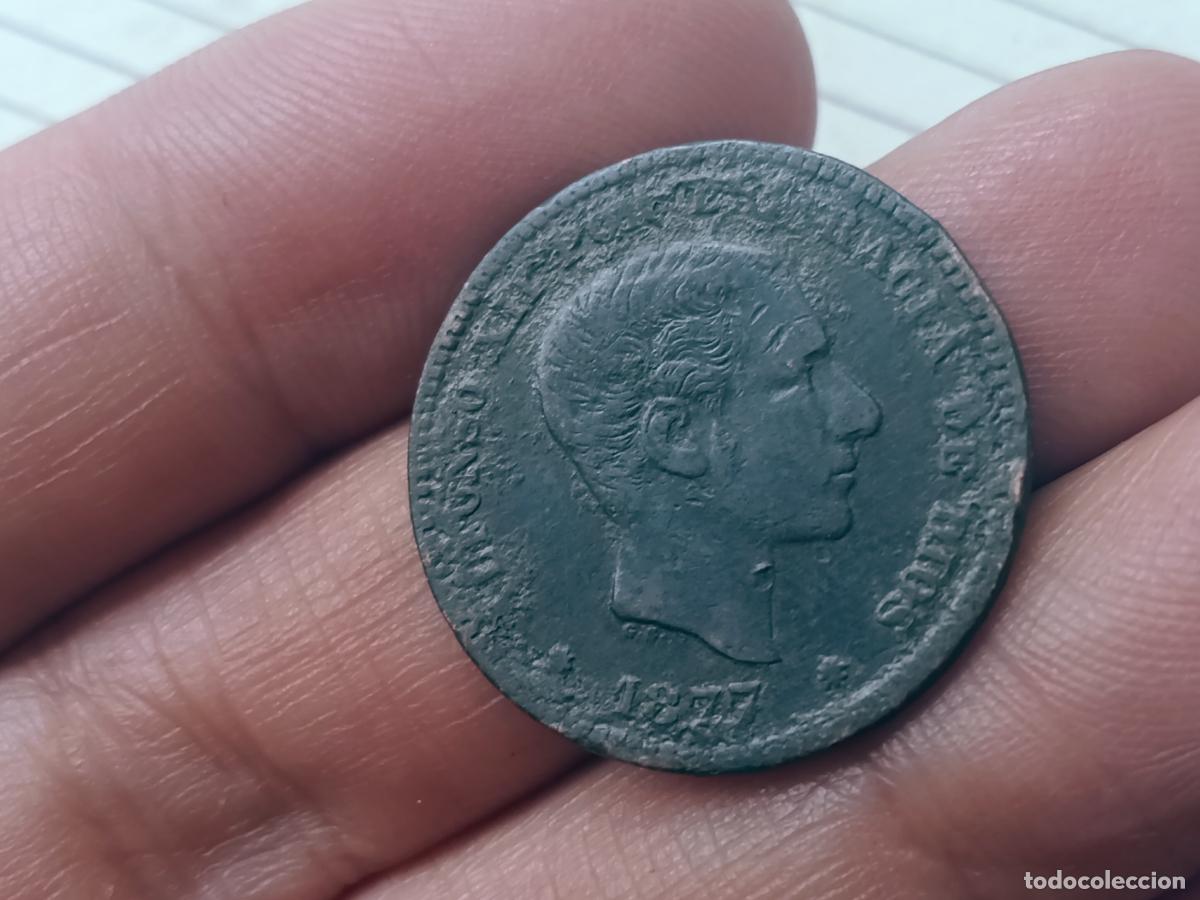Monedas de Espa&ntilde;a: Buen 5 c&eacute;ntimos de 1877