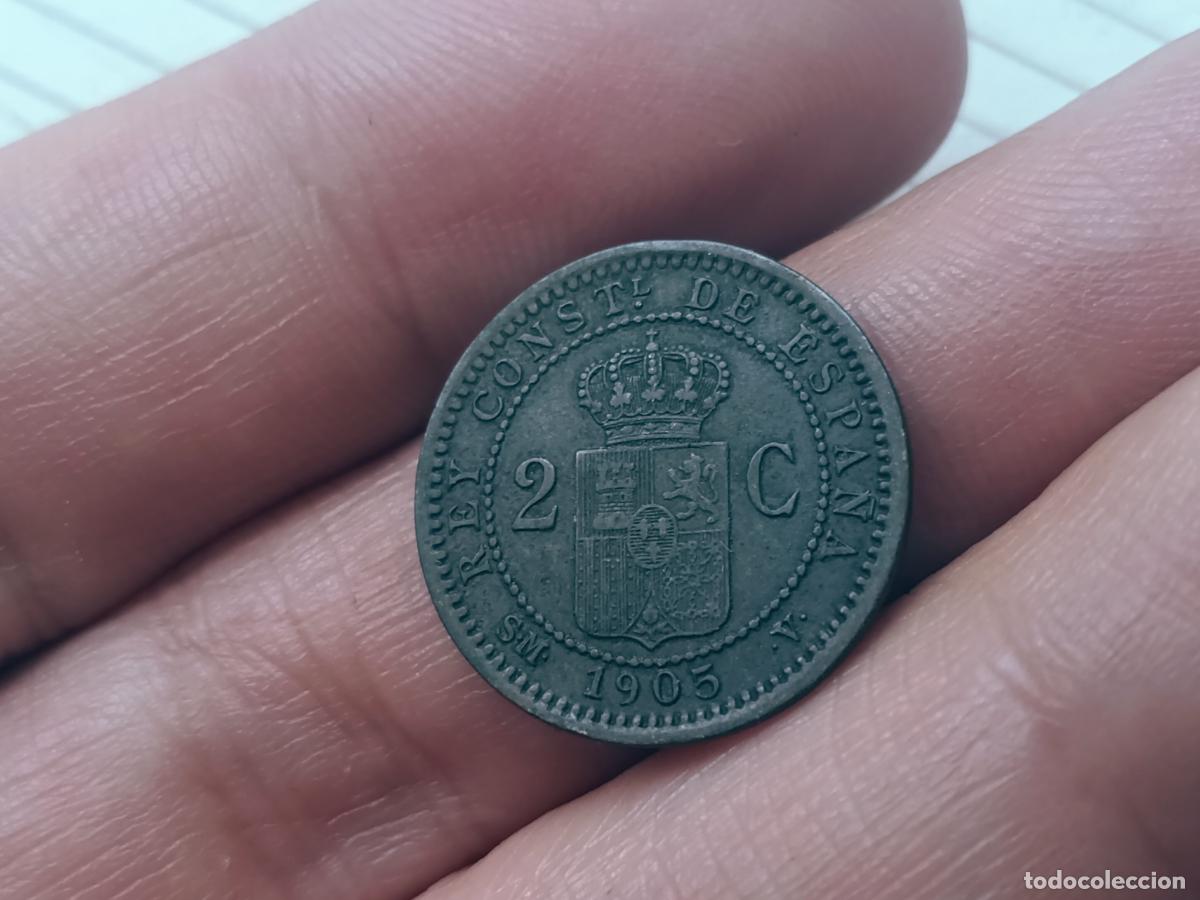 Monedas de Espa&ntilde;a: 2 c&eacute;ntimos de 1905 Alfonso XIII - Foto 2