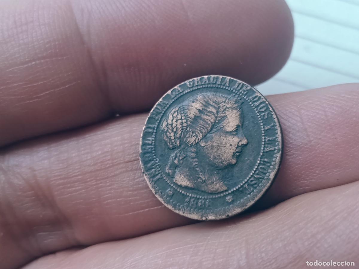 Monedas de Espa&ntilde;a: ISABEL II 1 CENTIMO DE ESCUDO 1868 - Foto 1