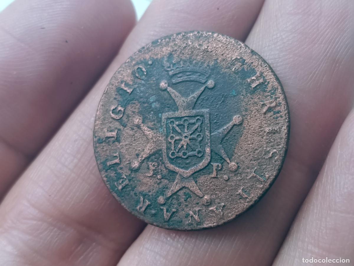 Monedas de Espa&ntilde;a: FERNANDO VII - 3 MARAVEDIES - 1820 PAMPLONA, NAVARRA
