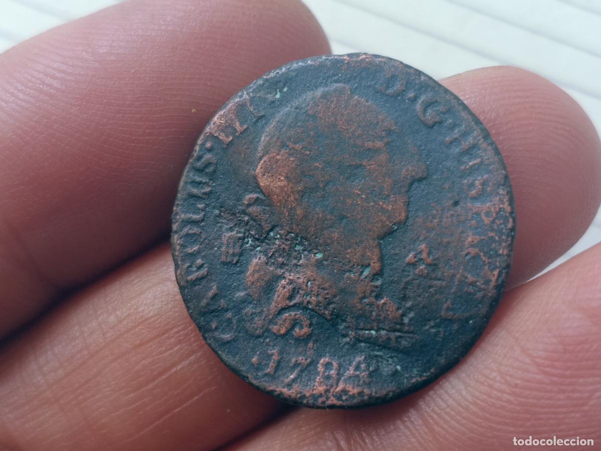 Monedas de Espa&ntilde;a: 4 maravedis de 1784 Carlos III