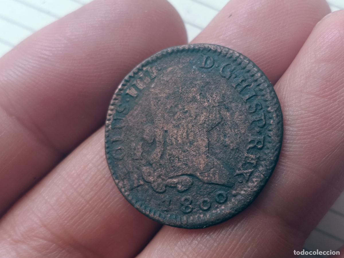 Monedas de Espa&ntilde;a: 4 maravedis de 1800 Carlos IV