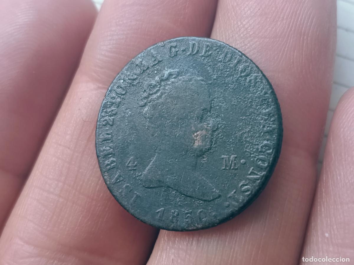 Monedas de Espa&ntilde;a: 4 maravedis de 1850 Jubia