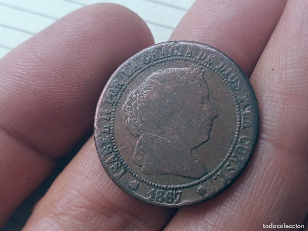 Monedas de Espa&ntilde;a: 2.5 centimos Isabel II a&ntilde;o 1867