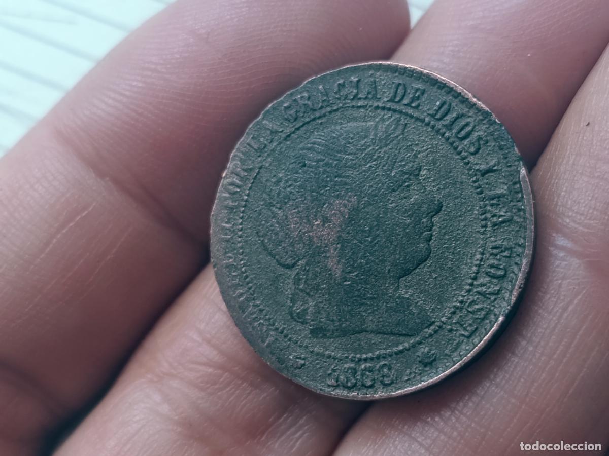 Monedas de Espa&ntilde;a: 2.5 c&eacute;ntimos Isabel II a&ntilde;o 1868