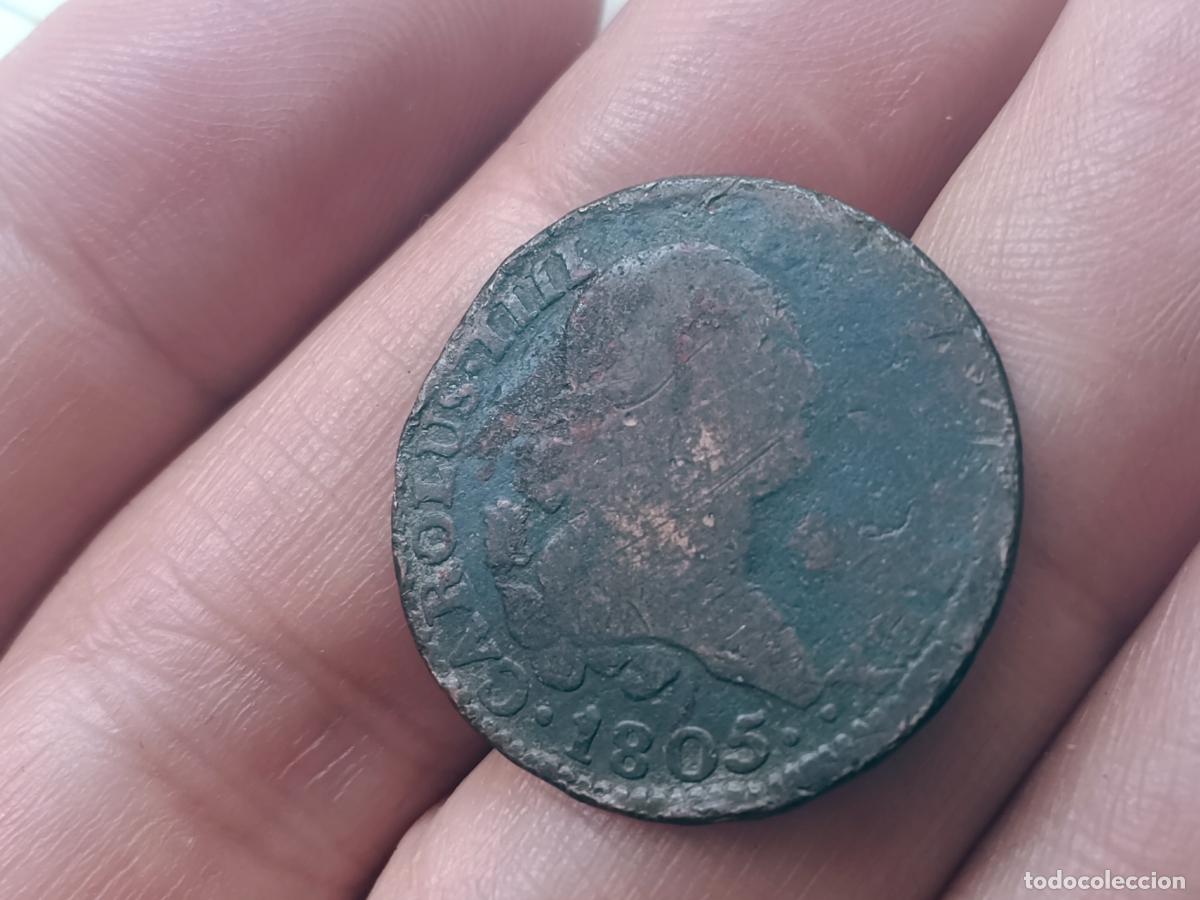 Monedas de Espa&ntilde;a: 4 maravedis de 1805 Carlos IV
