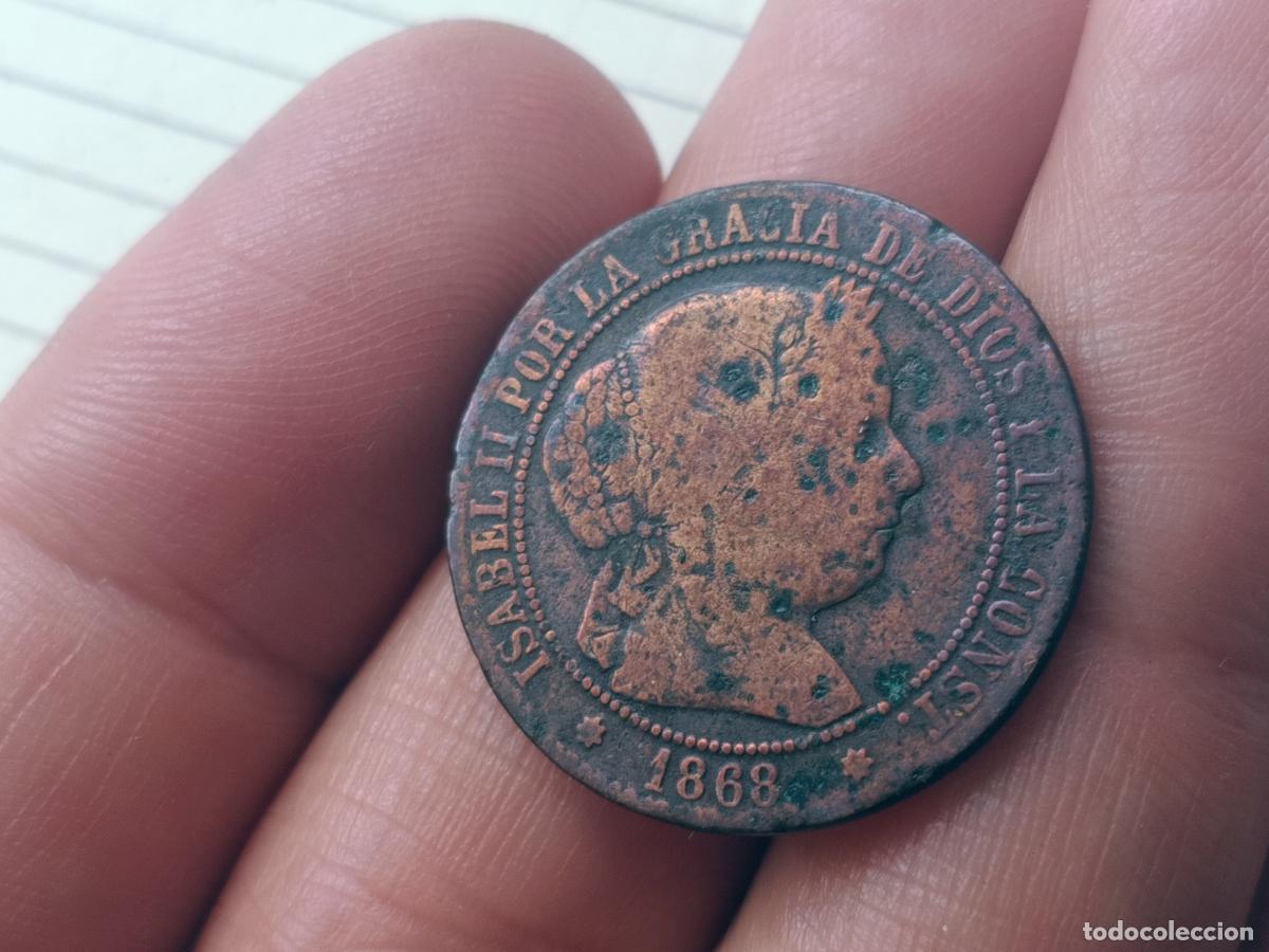 Monedas de Espa&ntilde;a: 2 1/2 c&eacute;ntimos de escudo 1868