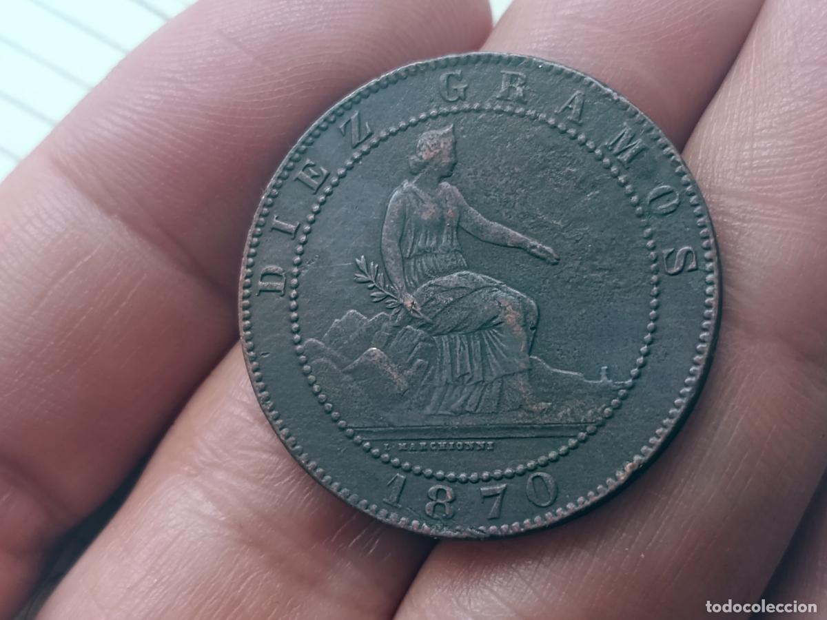 Monedas de Espa&ntilde;a: Excelente 10 c&eacute;ntimos de 1870