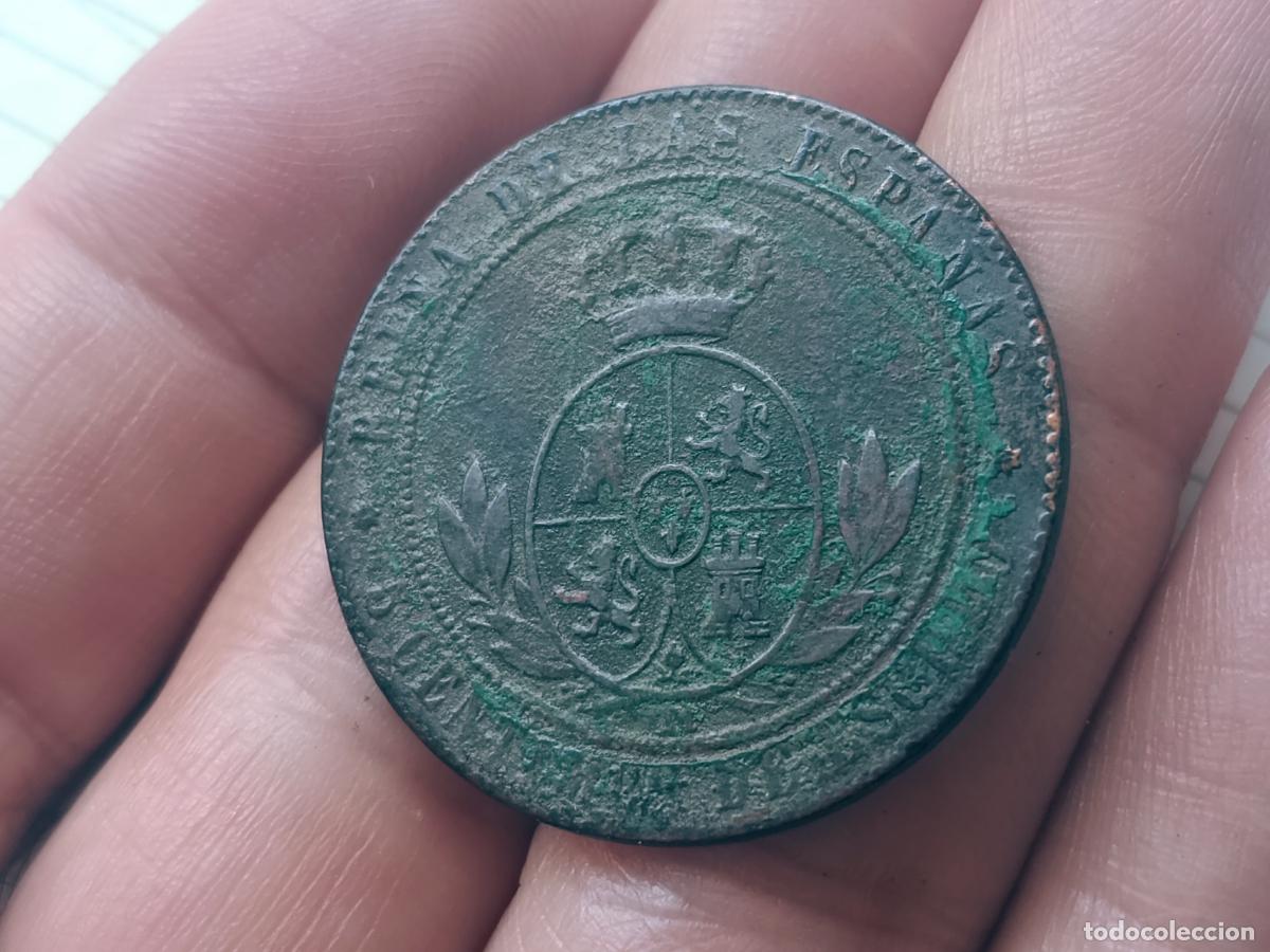 Monedas de Espa&ntilde;a: ISABEL II 1868 5 c&eacute;ntimos de escudo - Foto 2