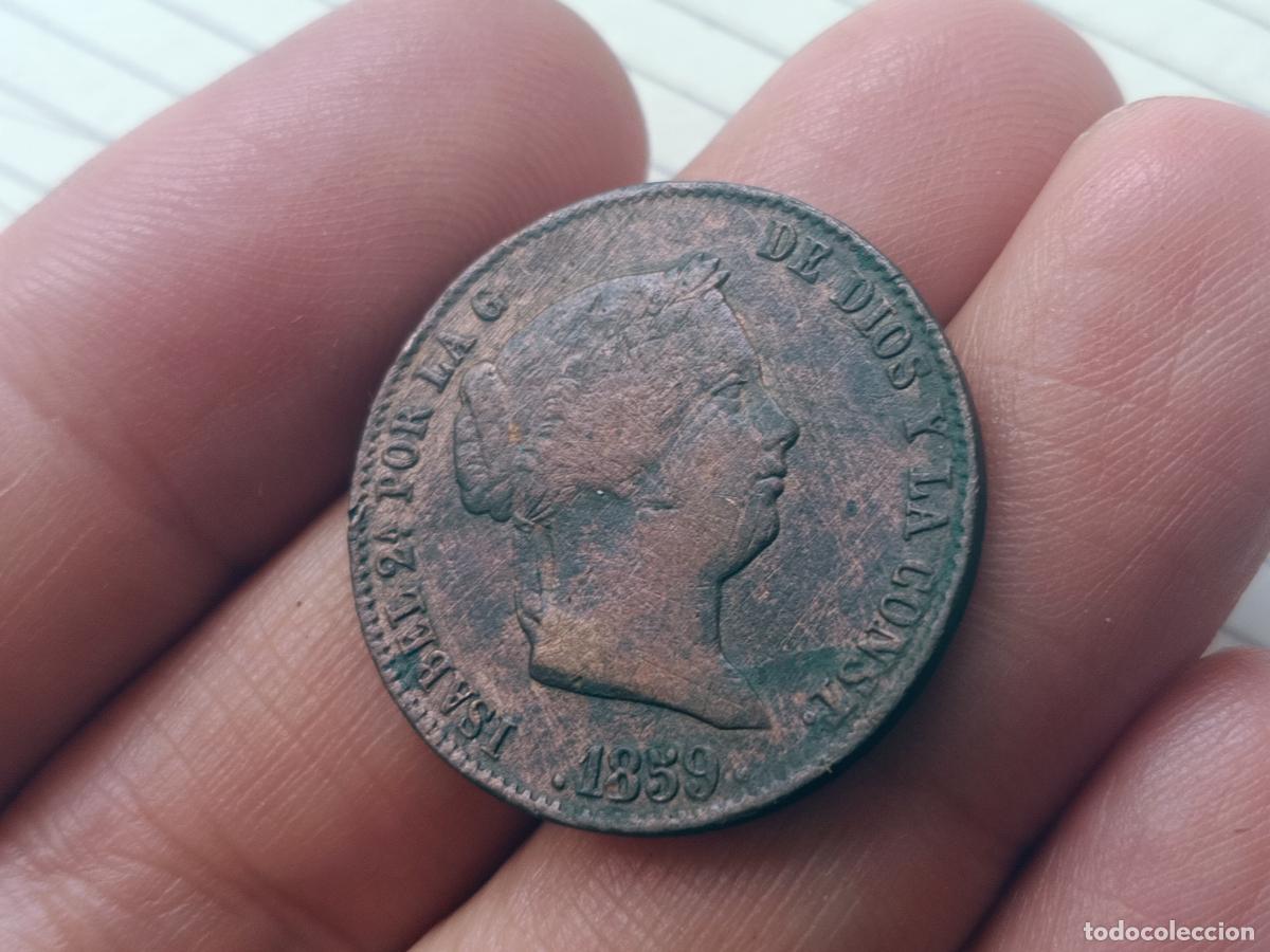 Monedas de Espa&ntilde;a: 25 C&Eacute;NTIMOS DE REAL 1859 SEGOVIA ISABEL II