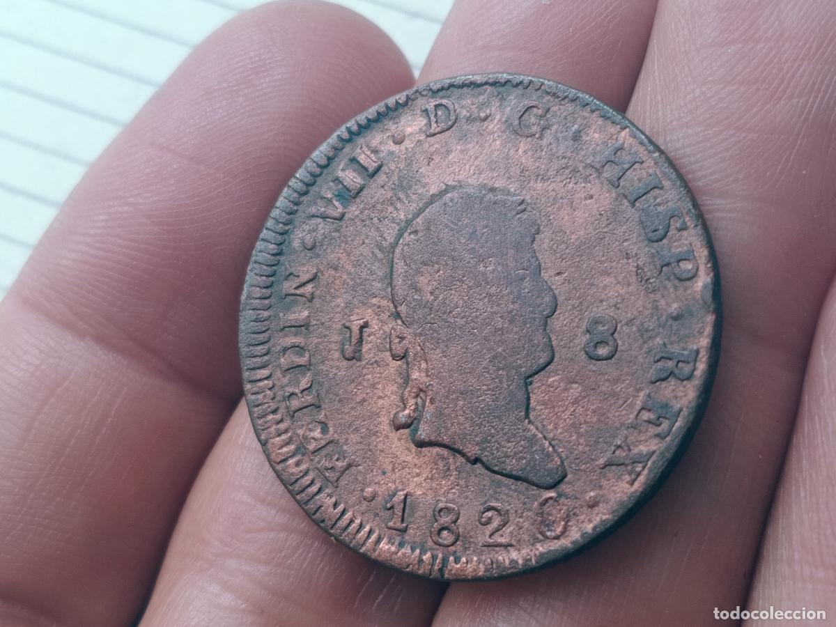 Monedas de Espa&ntilde;a: 8 maravedis de 1820, Jubia