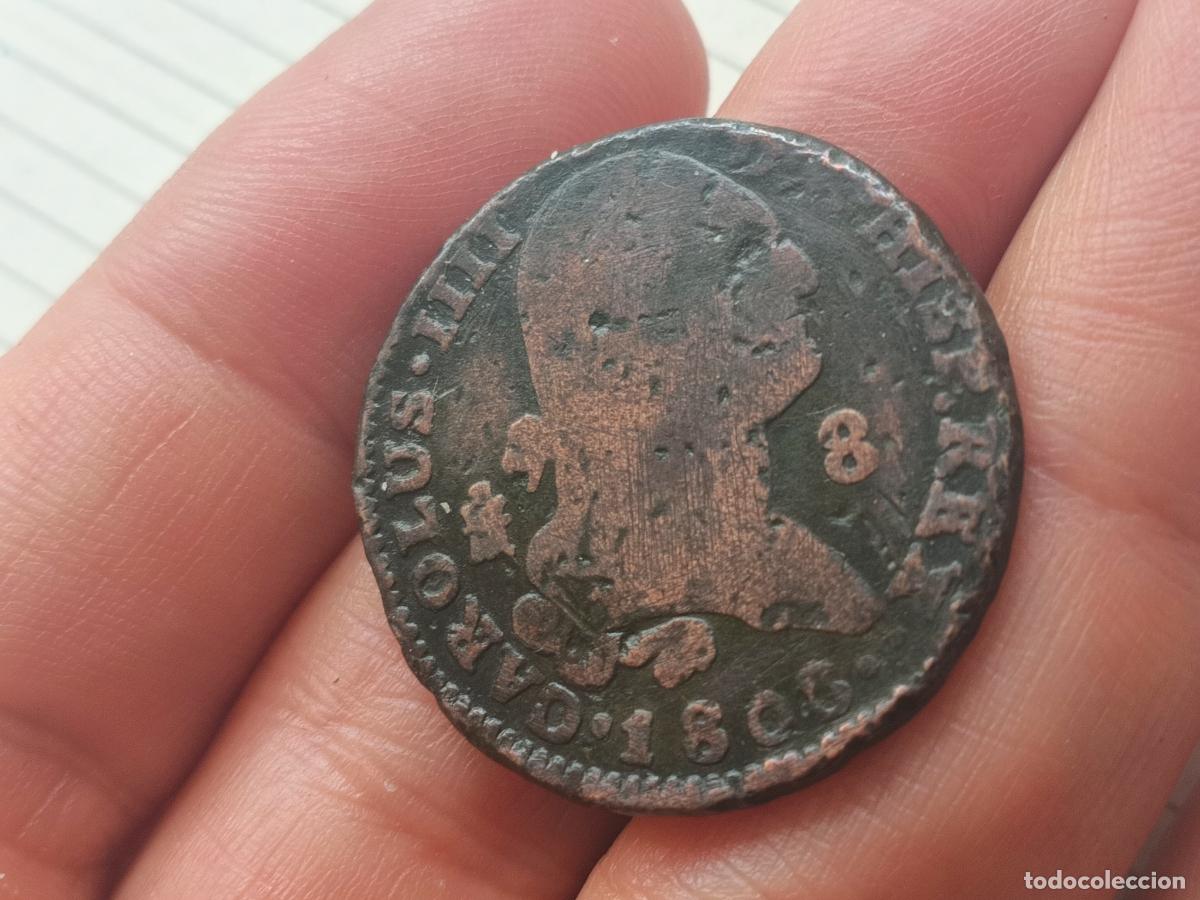 Monedas de Espa&ntilde;a: 8 maravedis de Carlos IV, 1808