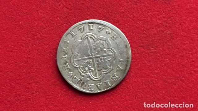 Monedas de Espa&ntilde;a: Felipe V, real de a dos Madrid 1717 J, AC 770