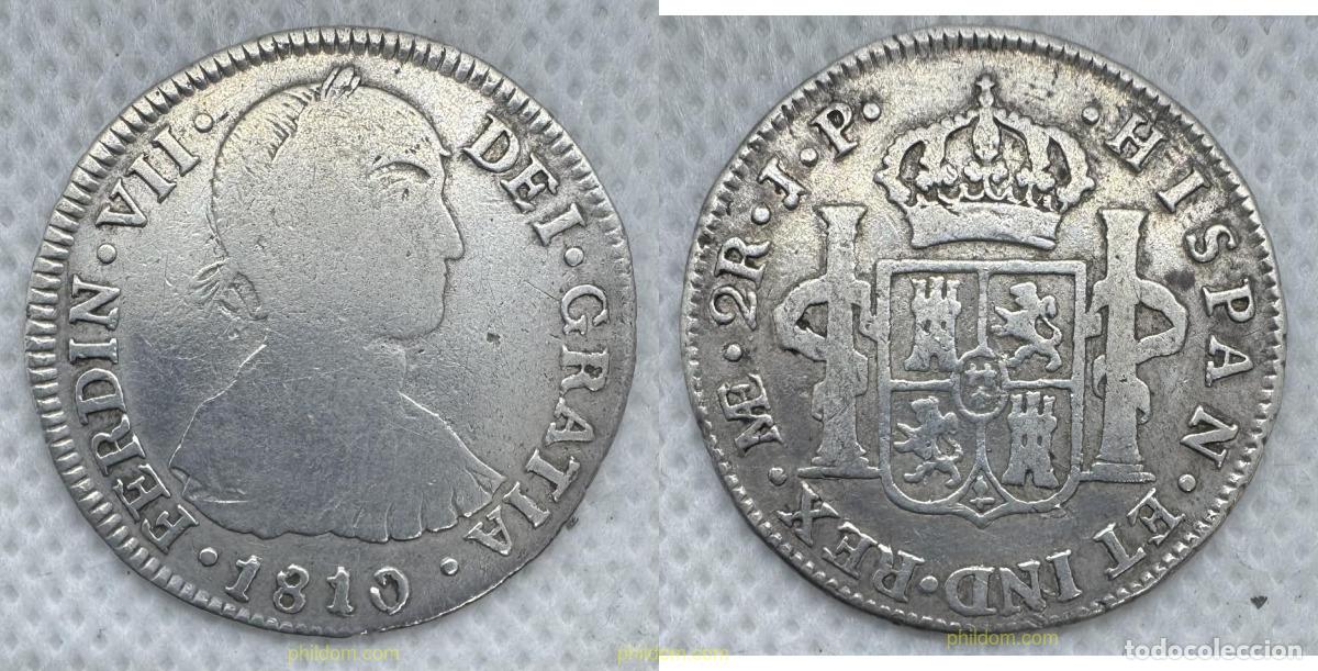 Monedas de Espa&ntilde;a: 5183 ESPA&Ntilde;A 1819 FERNANDO VII 2 REALES 1819 LIMA JP