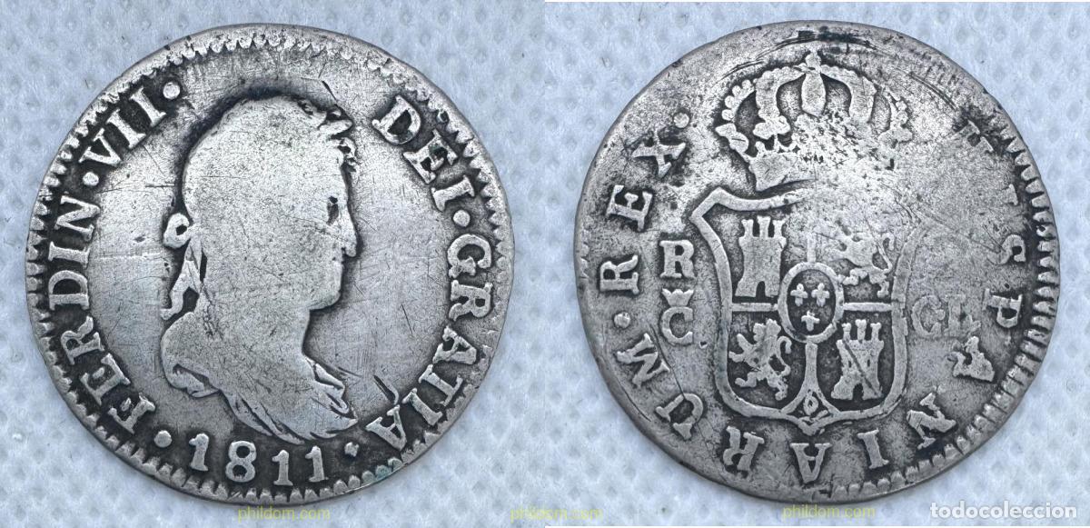 Monedas de Espa&ntilde;a: 5172 ESPA&Ntilde;A 1811 FERNADO VII 2 REALES 1811 C&Aacute;DIZ CI