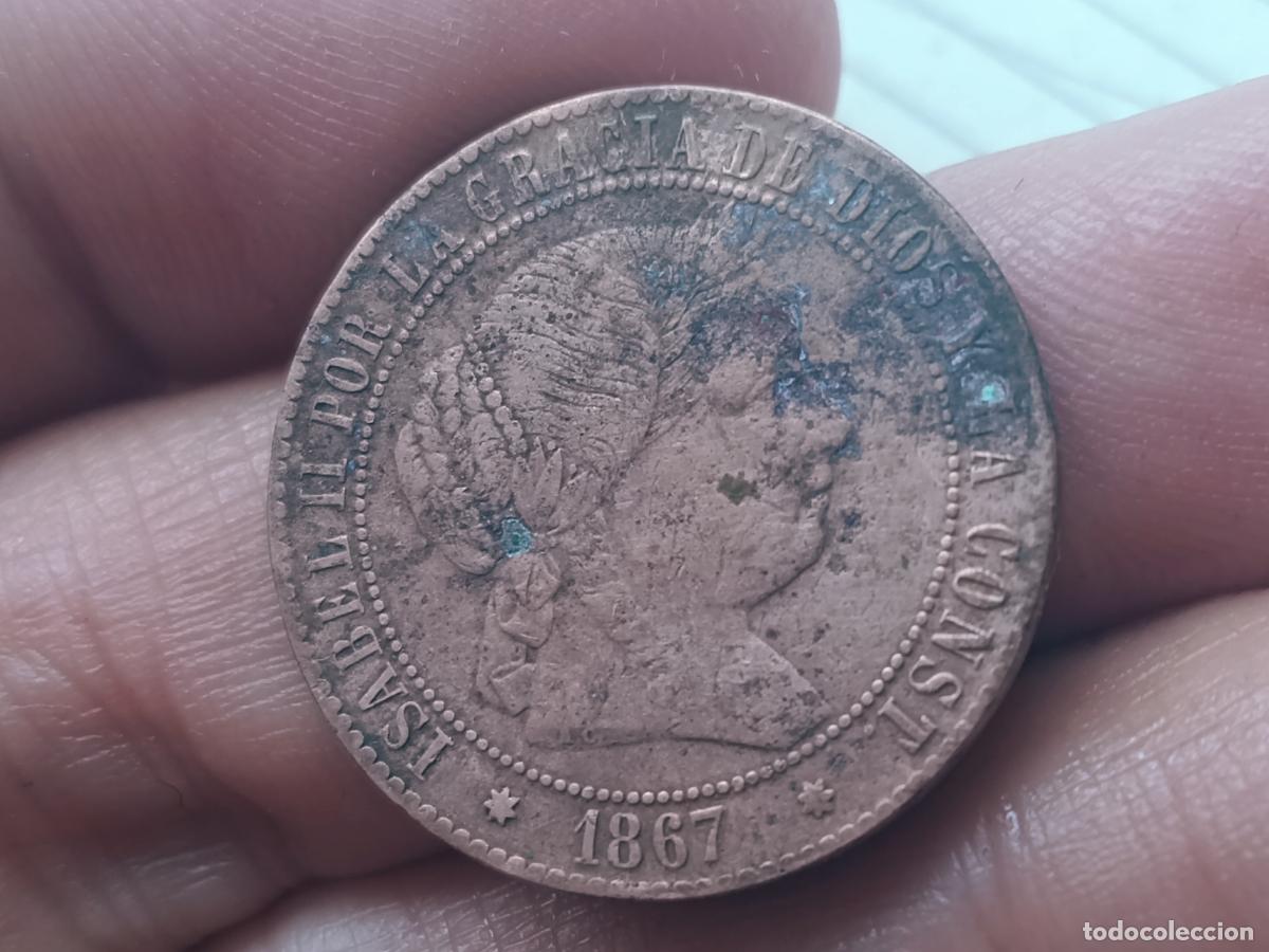 Monedas de Espa&ntilde;a: 2.5 c&eacute;ntimos Isabel II a&ntilde;o 1867