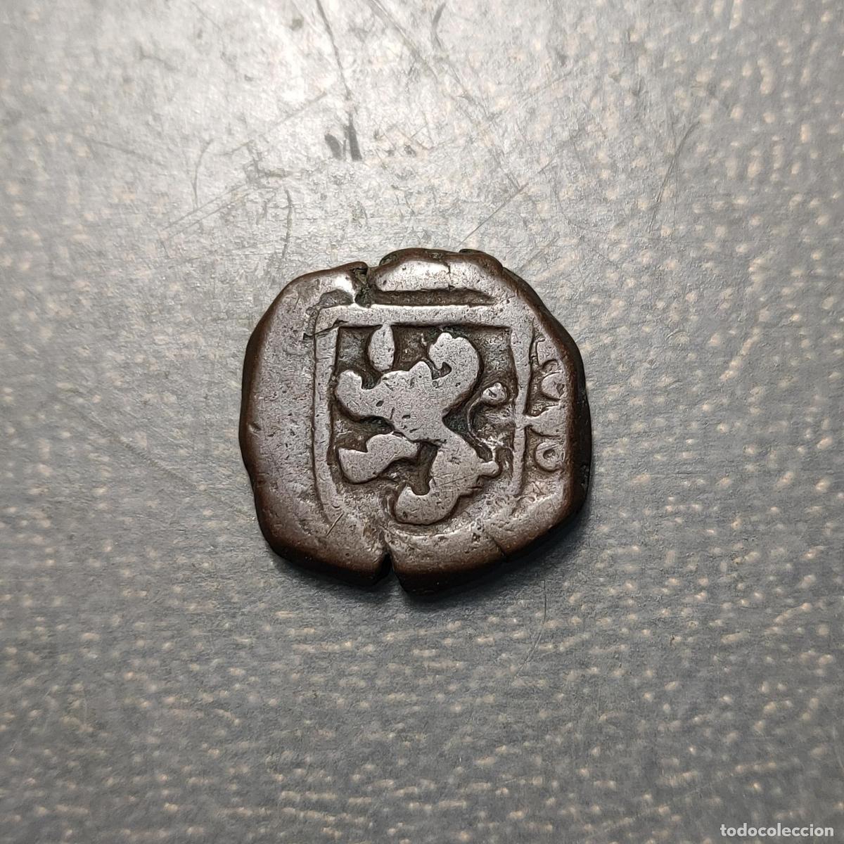 Monedas de Espa&ntilde;a: ESPA&Ntilde;A LA CORU&Ntilde;A CARLOS II 2 MARAVEDIS 1686