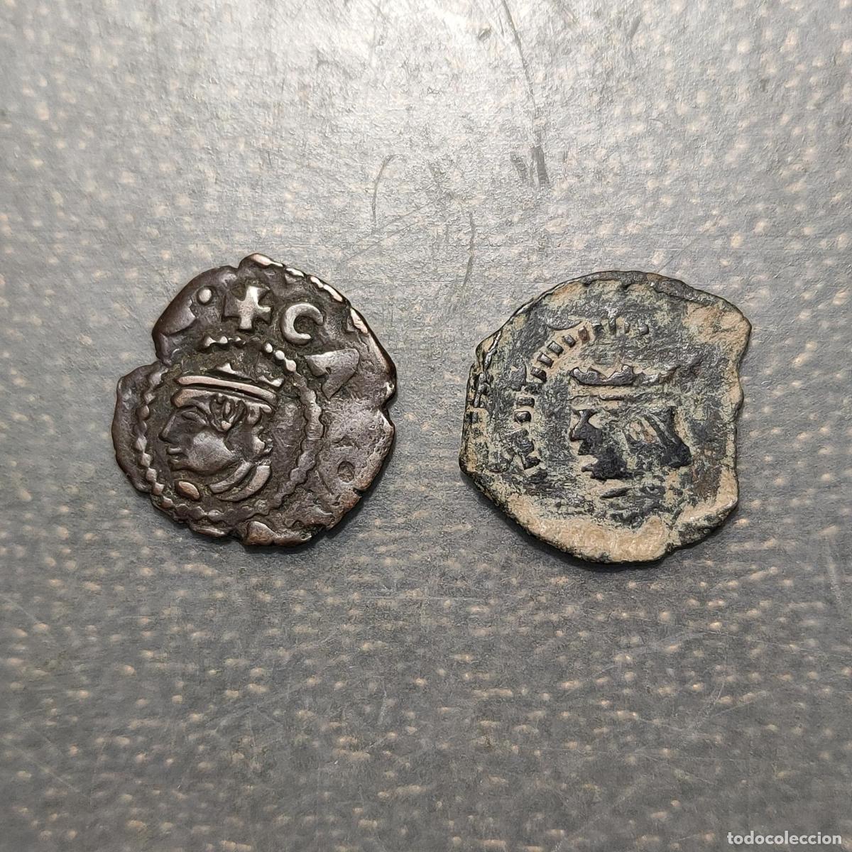 Monedas de Espa&ntilde;a: ESPA&Ntilde;A VALENCIA FELIPE IV Y CARLOS II LOTE DE 2 MONEDAS DINEROS