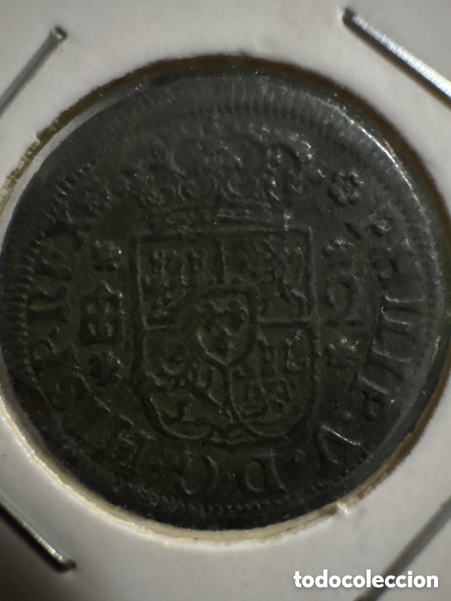 Coins of Spain: Moneda 2 maraved&iacute;s 1746 Segovia, Felipe V (A3)