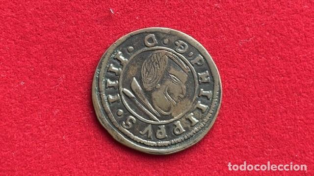 Monedas de Espa&ntilde;a: Felipe IV, 16 Maravedis, 1664 Madrid S, AC 480