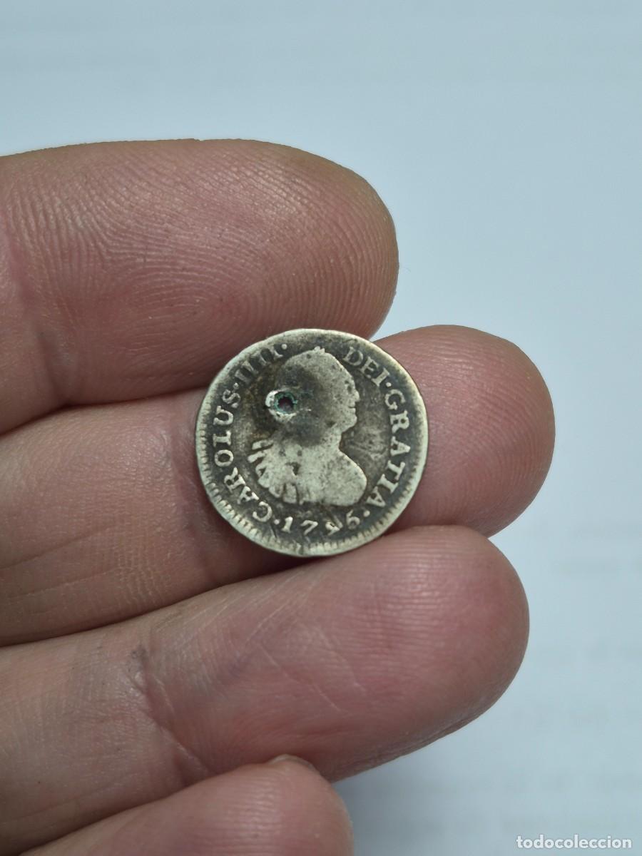 Monedas de Espa&ntilde;a: NT/ CARLOS IV 1/2 REAL DE PLATA 1795 LIMA AGUJERO (E971)
