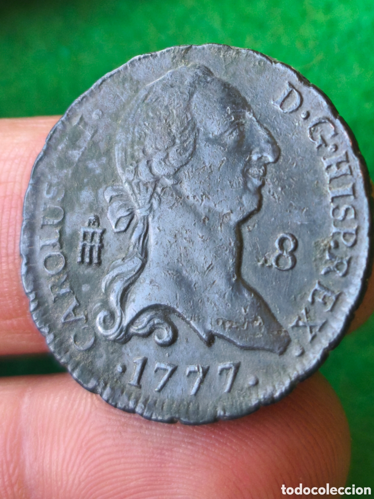 Monedas de Espa&ntilde;a: Carlos III 1777 8 maravedis Segovia