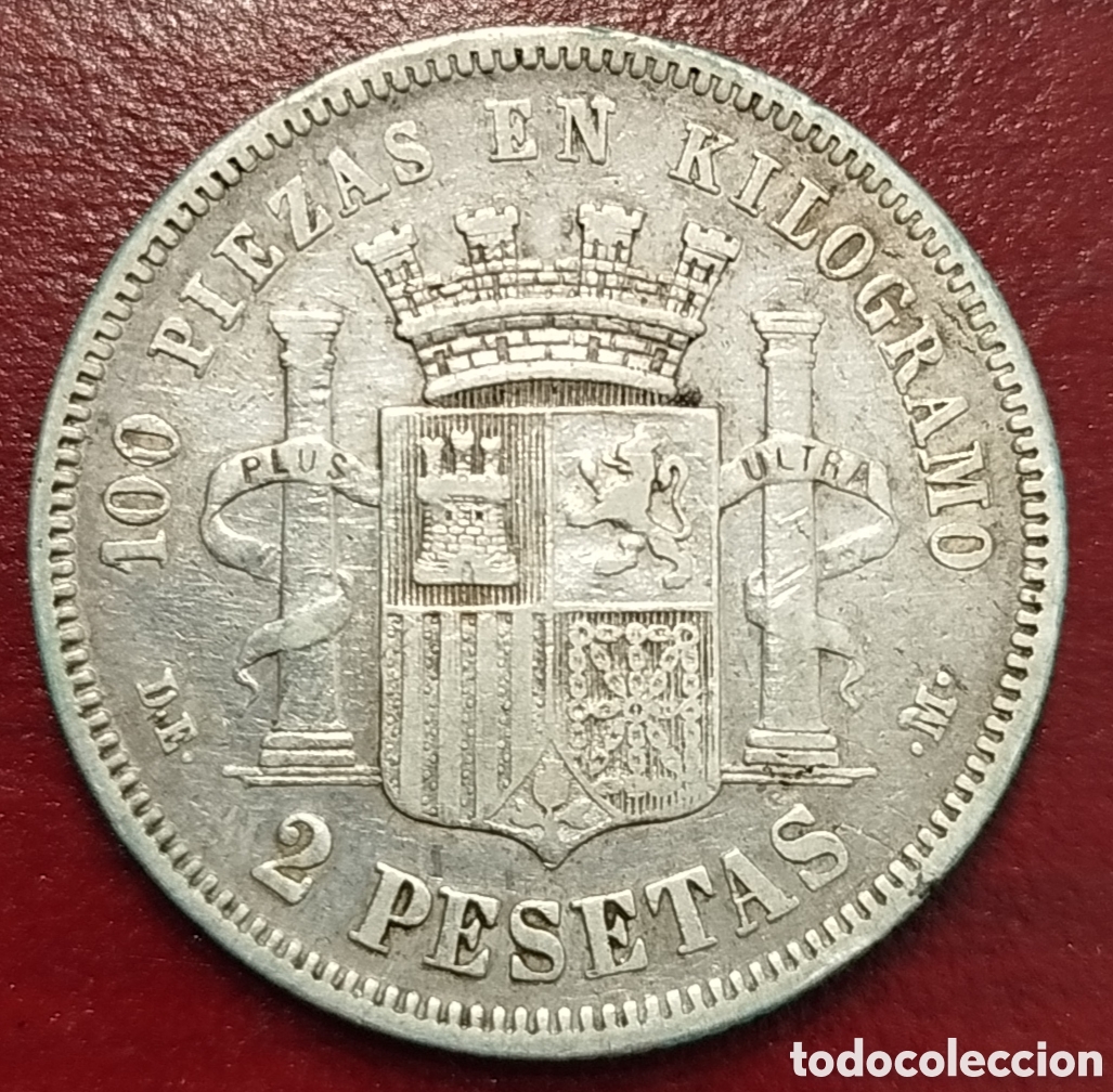 Monedas de Espa&ntilde;a: Espa&ntilde;a 2 pesetas 1870 *73