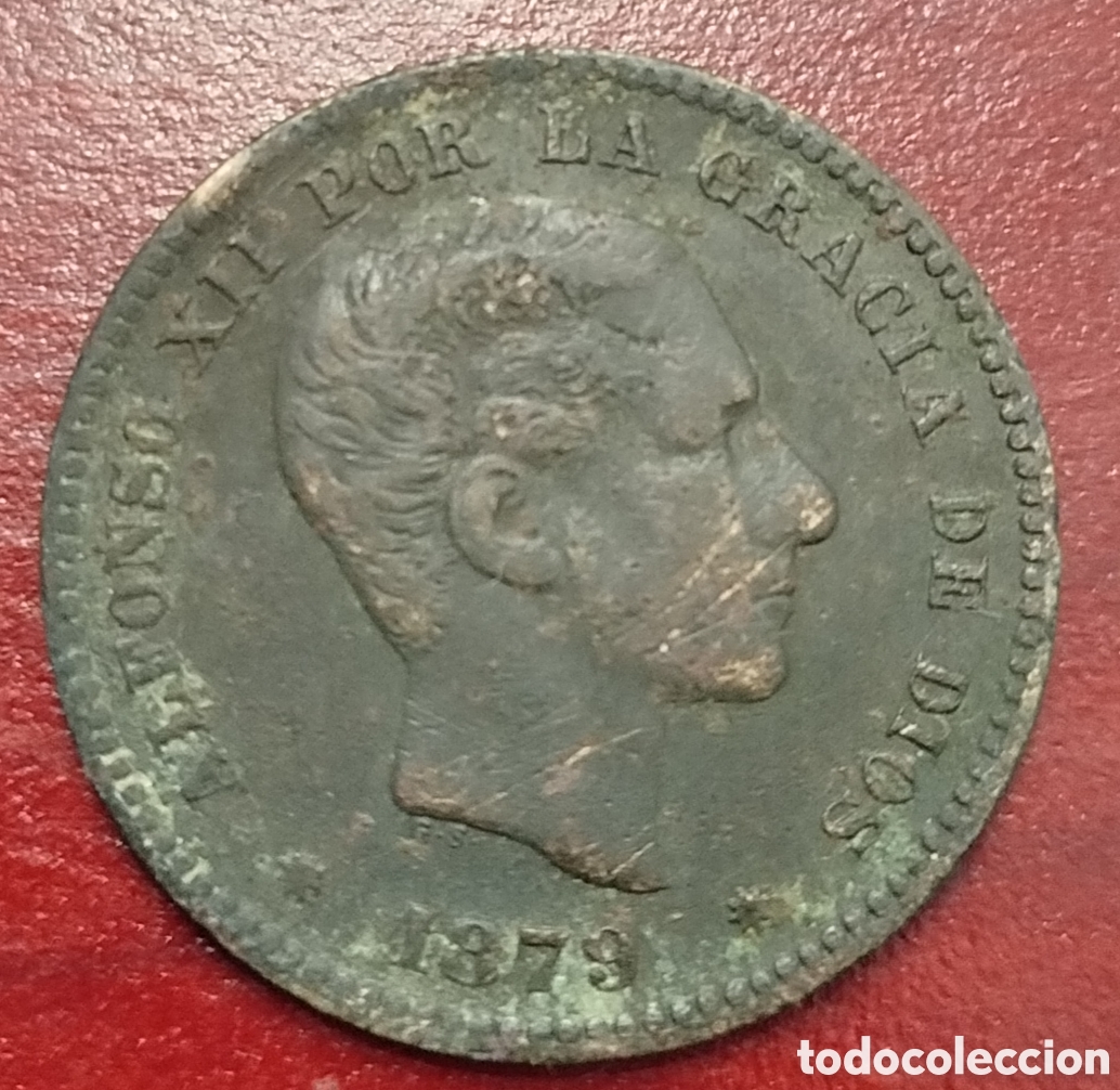 Monedas de Espa&ntilde;a: Espa&ntilde;a 5 c&eacute;ntimos 1879 bronce MBC