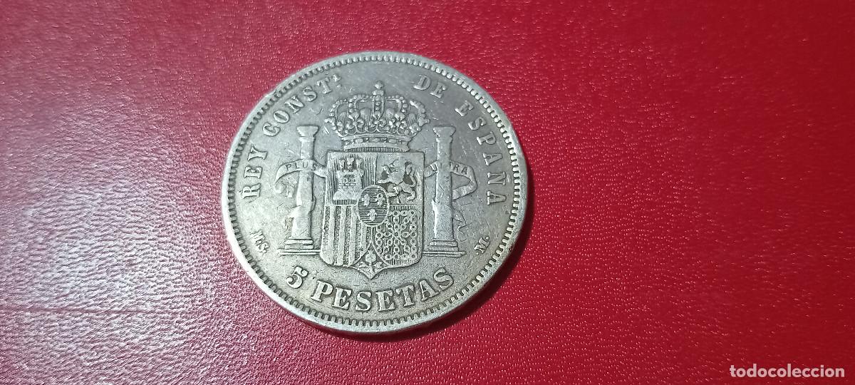 Monedas de Espa&ntilde;a: ESPA&Ntilde;A 5 PESETAS 1882, PLATA - Foto 2