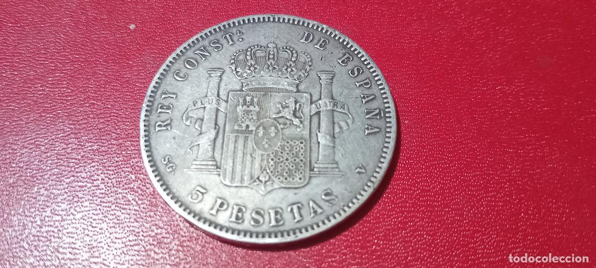 Monedas de Espa&ntilde;a: ESPA&Ntilde;A 5 PESETAS 1898*1898 - Foto 2