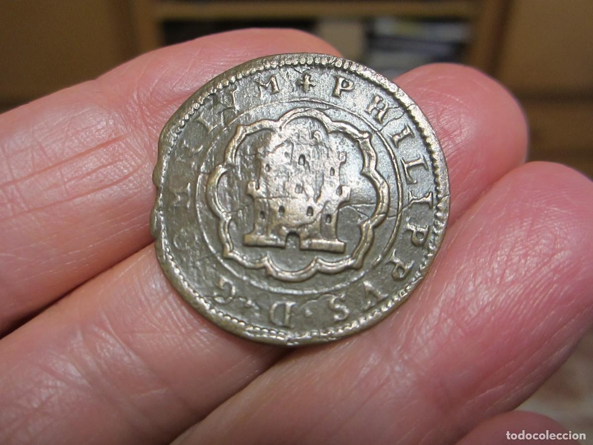 Monedas de Espa&ntilde;a: MONEDA DE 8 MARAVEDIS DE FELIPE II DE 1598 DE SEGOVIA (MUY RARA)