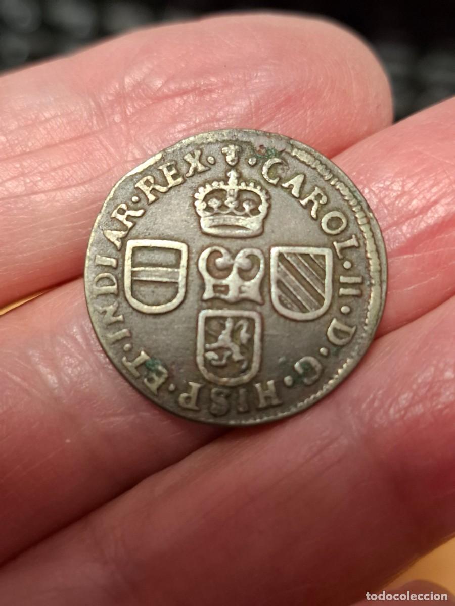Monete da Spagna: MONEDA DEL TIPO JETON DE CARLOS II DE 1691 DE BRABANTE