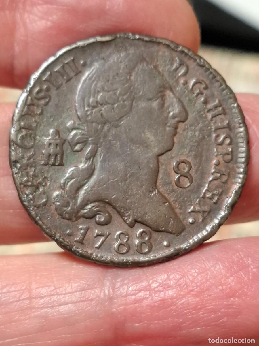 Monedas de Espa&ntilde;a: MONEDA DE 8 MARAVEDIS DE CARLOS III DE 1788 DE SEGOVIA