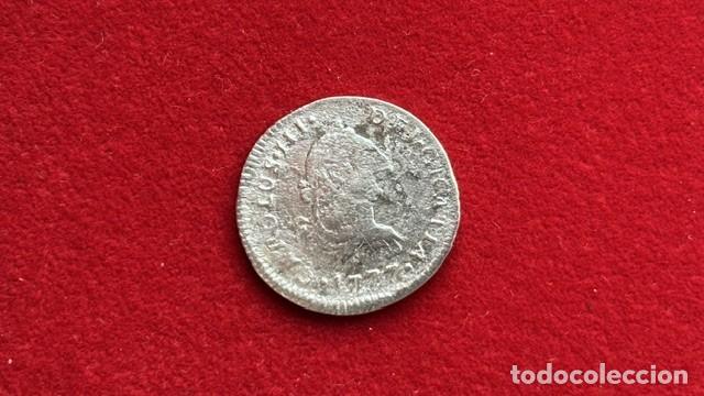 Monedas de Espa&ntilde;a: Carlos III, 1/2 real Lima MJ 1777, AC 133