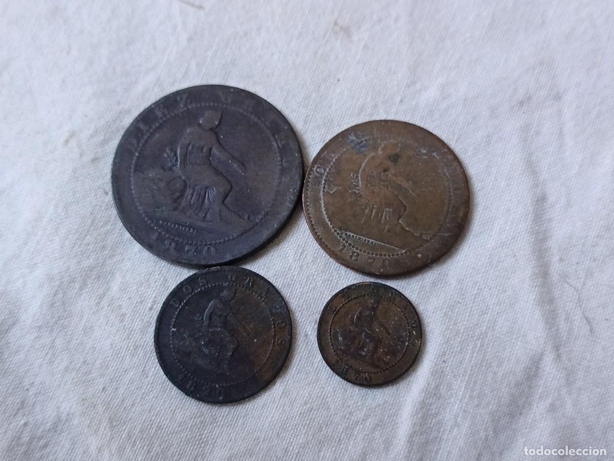 Monedas de Espa&ntilde;a: 1870, serie de cobre de la II&ordf; Rep&uacute;blica