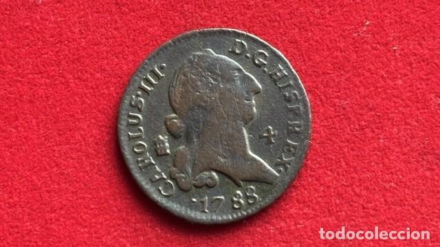 Monedas de Espa&ntilde;a: Carlos III, 4 Maravedis, Segovia 1788, AC 67