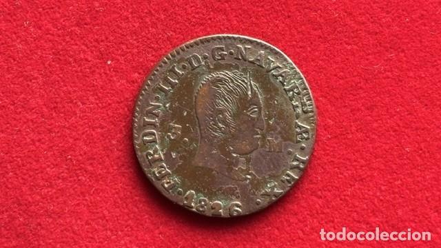 Monedas de Espa&ntilde;a: Fernando VII, 3 Maravedis, Pamplona 1826 PP AC 49, escasa
