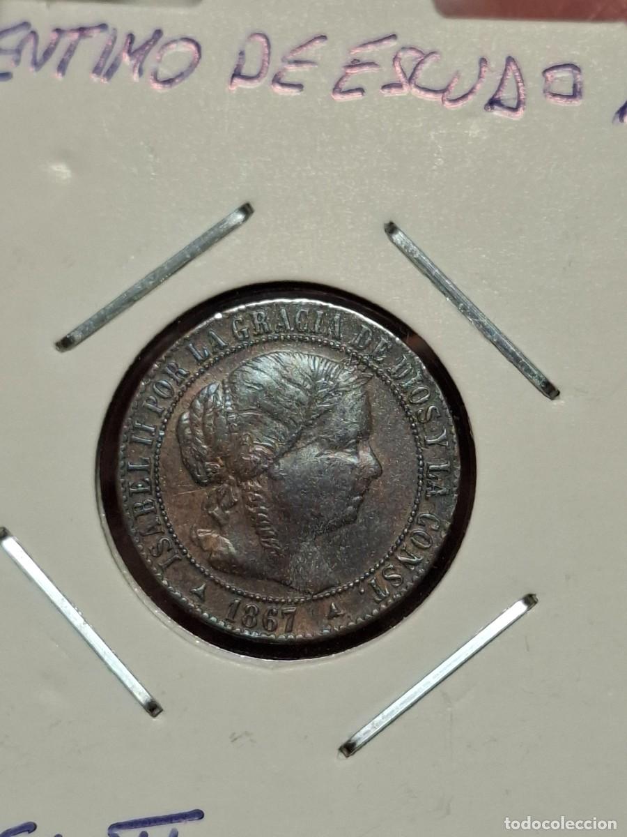 Monedas de Espa&ntilde;a: MONEDA DE 1 CENTIMO DE ESCUDO DE ISABEL II DE 1867 DE SEGOVIA
