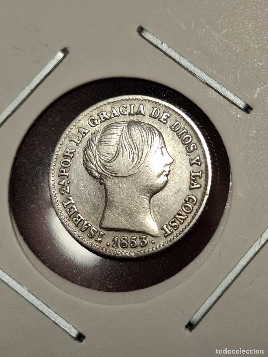 Monedas de Espa&ntilde;a: MONEDA DE 1 REAL DE ISABEL II DE 1853 DE BARCELONA - Foto 1