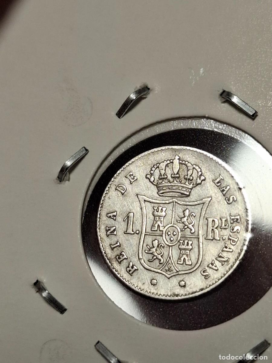 Monedas de Espa&ntilde;a: MONEDA DE 1 REAL DE ISABEL II DE 1853 DE BARCELONA - Foto 2