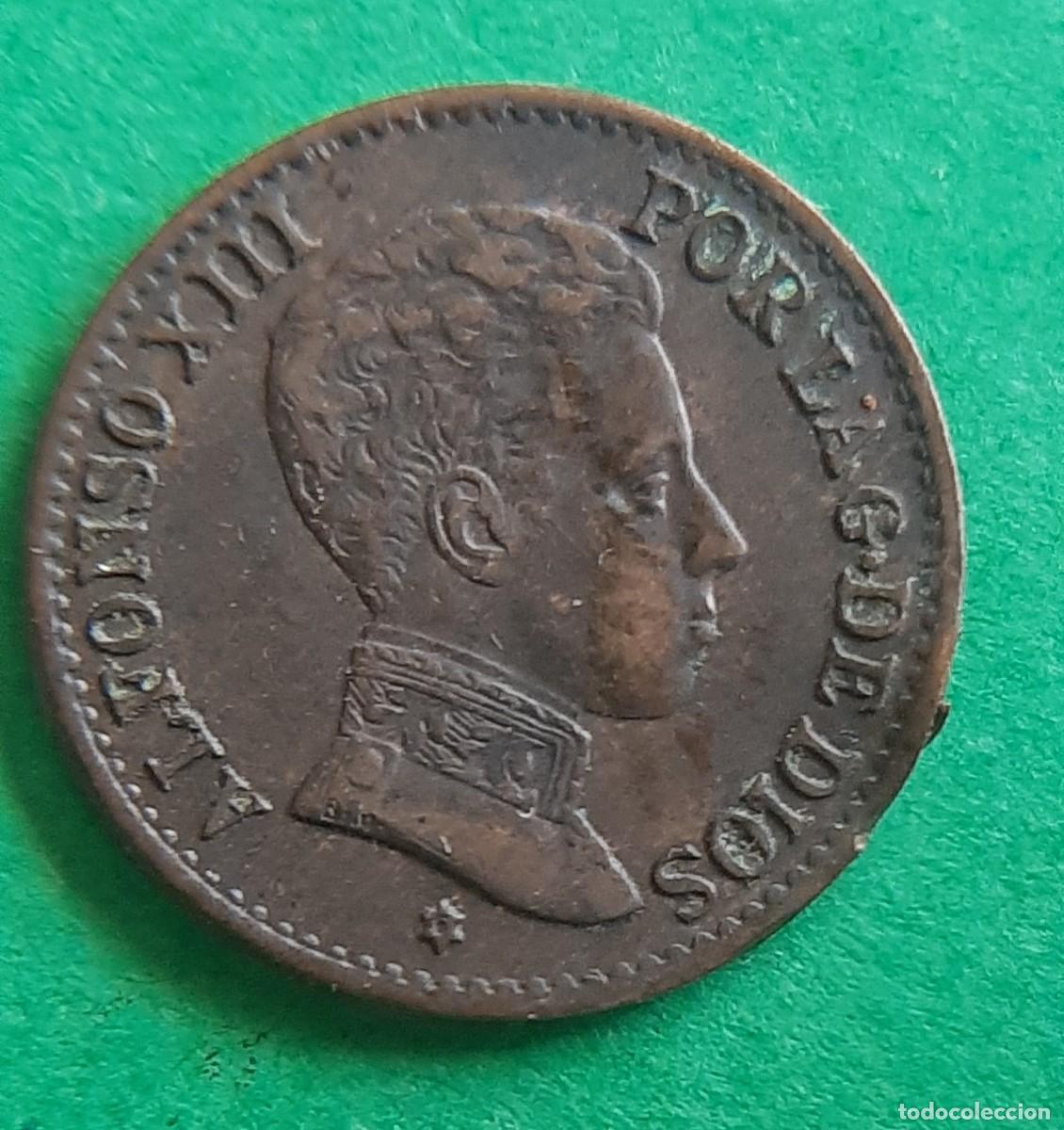 Monedas de Espa&ntilde;a: (ESPA&Ntilde;A)(1906* SL V) 1 C&Eacute;NTIMO ALFONSO XIII - Foto 3