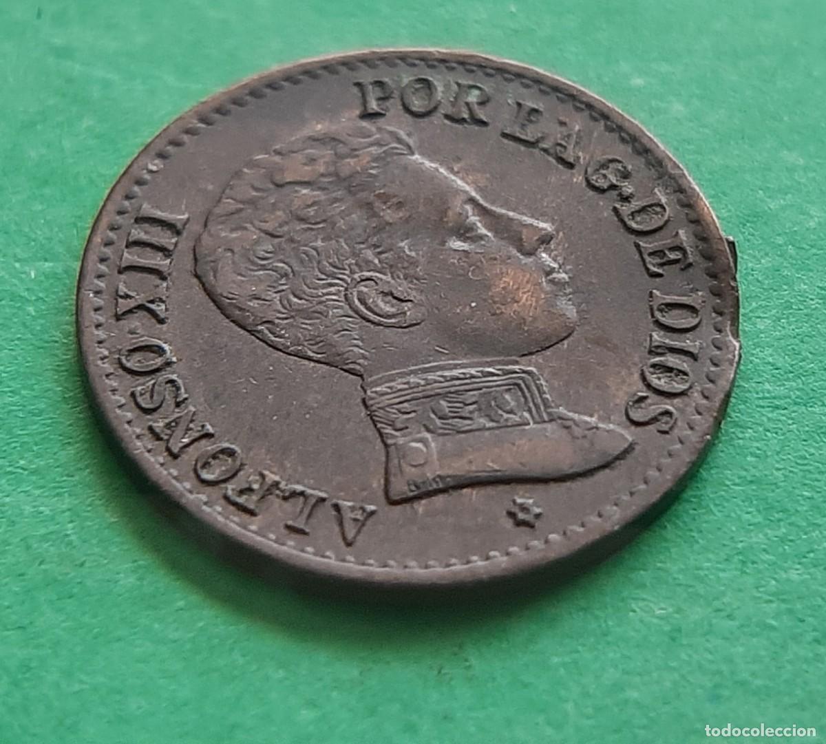 Monedas de Espa&ntilde;a: (ESPA&Ntilde;A)(1906* SL V) 1 C&Eacute;NTIMO ALFONSO XIII - Foto 4
