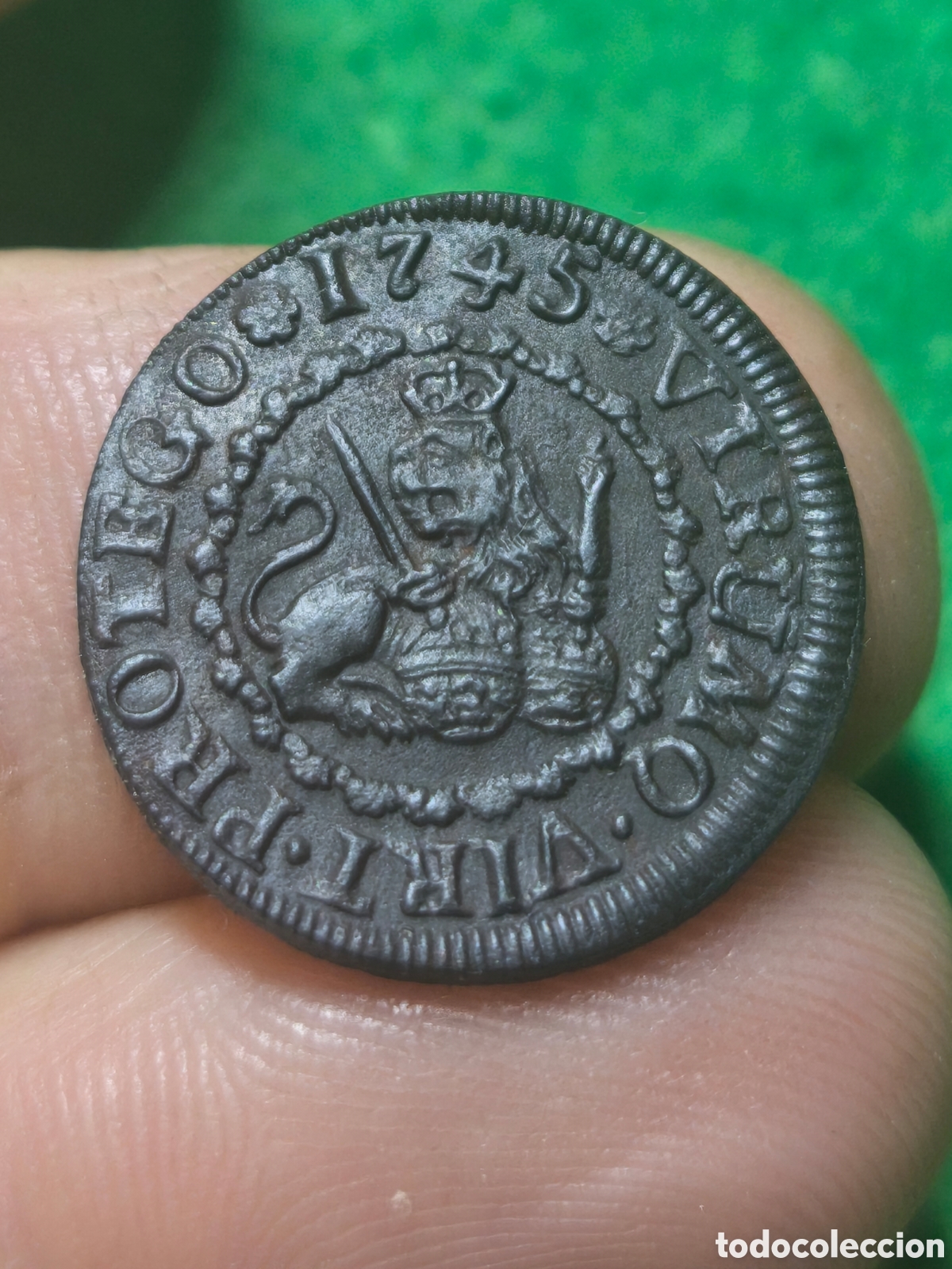 Moedas de Espanha: Felipe V 1745 2 maravedis Segovia