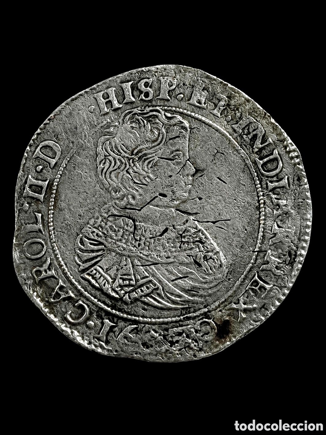 Monedas de Espa&ntilde;a: Ducat&oacute;n de plata reinado de Carlos II a&ntilde;o 1670 rara por estar acu&ntilde;ada en Bruselas