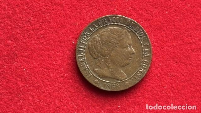Monedas de Espa&ntilde;a: Isabel II , 1 ctmo de escudo, OM Barcelona 1868 , AC 216 MBC-, MBC