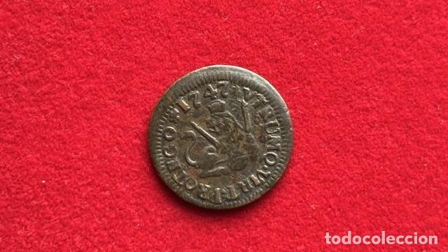 Monedas de Espa&ntilde;a: Fernando VI , 1 Maravedi, Segovia 1747 , AC 19, MBC